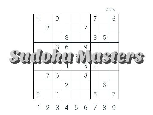 Sudoku Masters - browser game screenshot