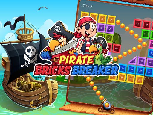 Pirate Bricks Breaker - browser game screenshot