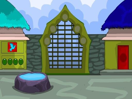 Hut Village Escape - browser game screenshot