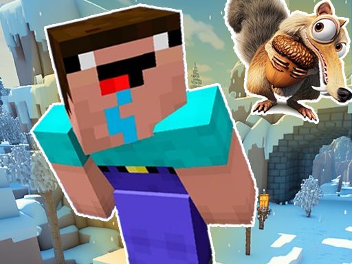 Noob Parkour : Snow Age - browser game screenshot