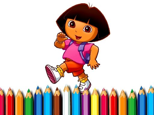 BTS Dora Coloring Book - browser game screenshot