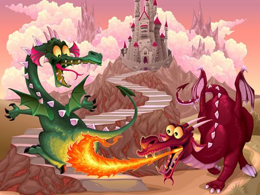 Fairy Tale Dragons Memory - browser game screenshot