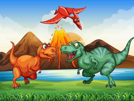 Colorful Dinosaurs Match 3 Colorful Dinosaurs Match 3 - browser game screenshot