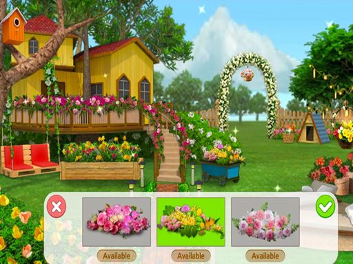 Garden Decorations - browser game screenshot