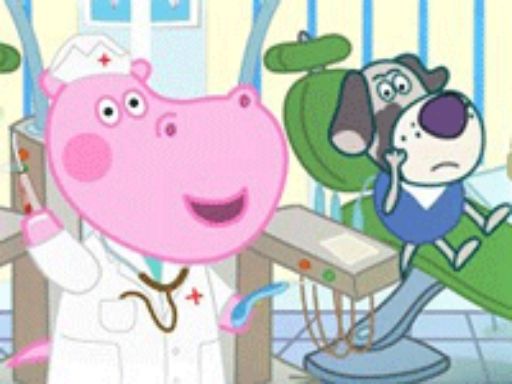 Hippo Dentist - Animal Dental Clinic - browser game screenshot