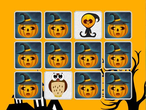 Kids Memory Game: Halloween - browser game screenshot