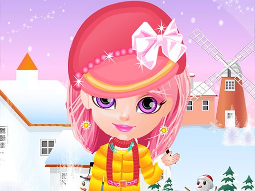 Baby Halen Winter Dress Up - browser game screenshot