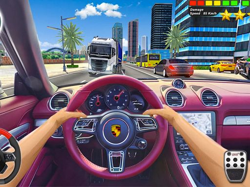 City Taffic Racer - Extream Driving simulator - browser game screenshot