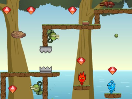 Fireboy Watergirl Island Survival - browser game screenshot
