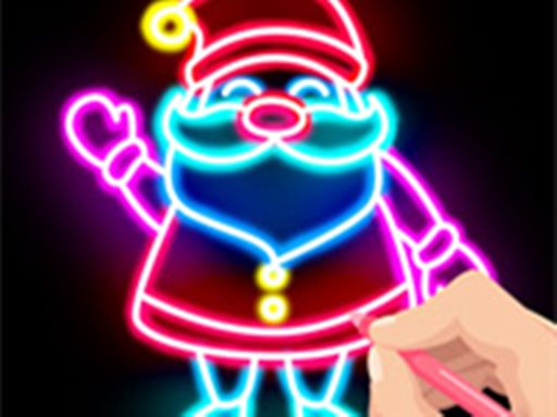 Draw Glow Christmas - Draw & Color - browser game screenshot