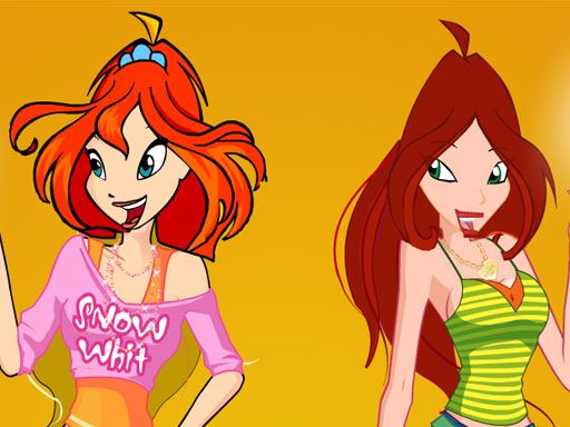 Bloom and Flora Dress Up - browser game screenshot