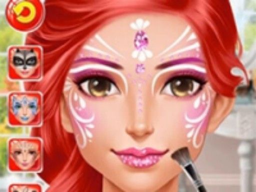 Face Paint Party - Girls Makeover Salon - browser game screenshot