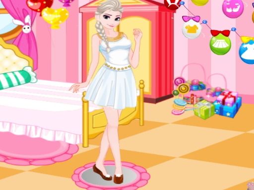 Elsa dress-up - browser game screenshot