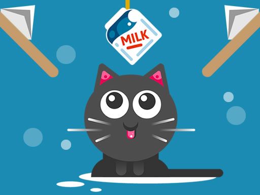 The Cat Drink Milk - browser game screenshot
