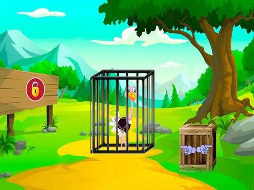 Rescue The Ostrich Chick - browser game screenshot