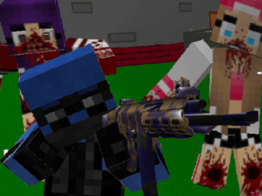 Blocky Combat Swat Zombie Apocalypse 2022 - browser game screenshot