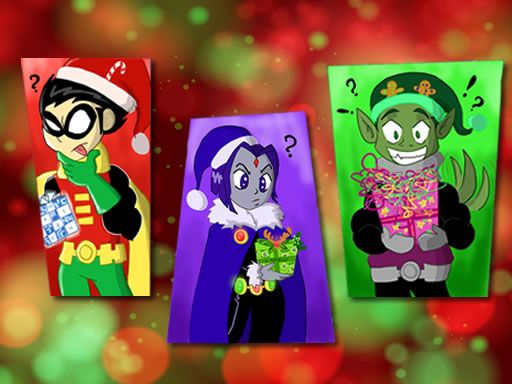 Teen Titans Christmas Stars - browser game screenshot