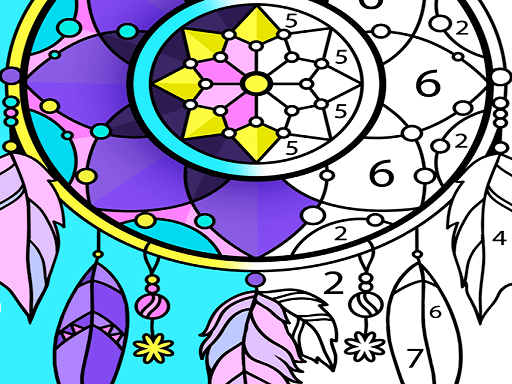 Adult Coloring Book Game Of Stress Relieving - browser game screenshot