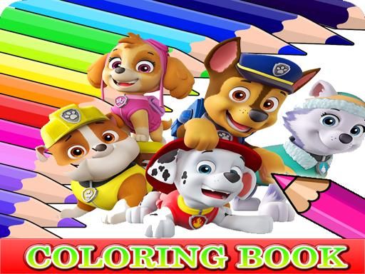 Coloring Book for Paw Patrol - browser game screenshot