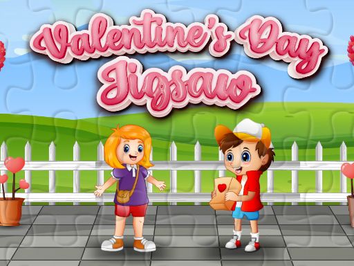 Valentine Day Jigsaw - browser game screenshot