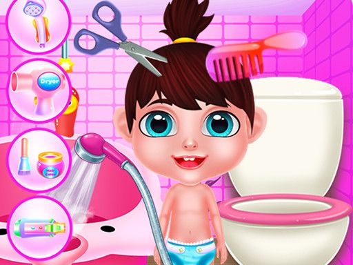 Baby Girl Daily Care - browser game screenshot