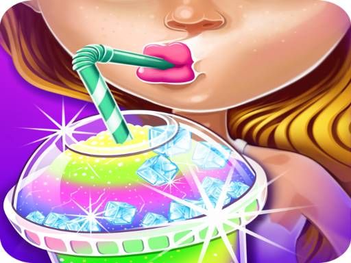 Ice Slushy Maker Rainbow Desserts Game - browser game screenshot