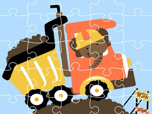 Dumper Trucks Jigsaw Dumper Trucks Jigsaw - browser game screenshot