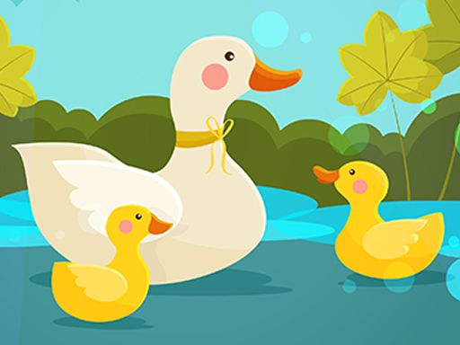 Mother Duck and Ducklings Jigsaw Mother Duck and Ducklings Jigsaw - browser game screenshot
