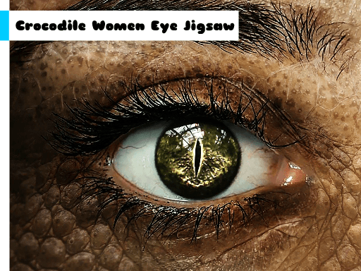 Crocodile Women Eye Jigsaw - browser game screenshot