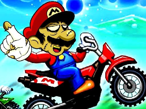 Super Mario Halloween Wheelie - browser game screenshot