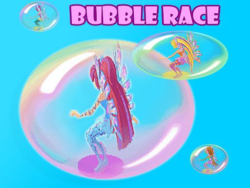 Winx Bubble Race - browser game screenshot
