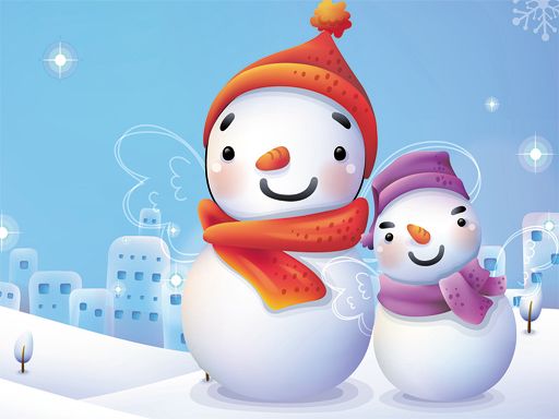 Snowman 2020 Puzzle - browser game screenshot