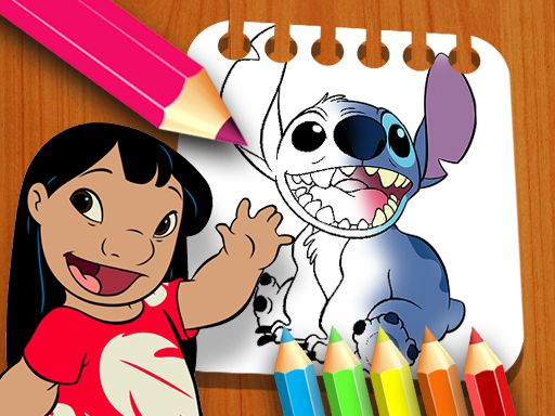 Lilo and Stitch Coloring Book - browser game screenshot