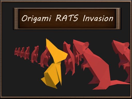 Origami Rats Invasion - browser game screenshot