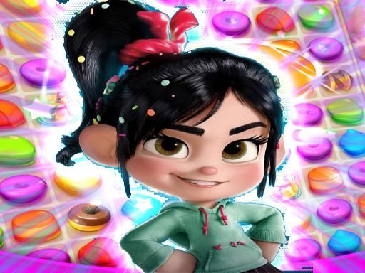 Vanellope Von Schweetz Match 3 Puzzle - browser game screenshot