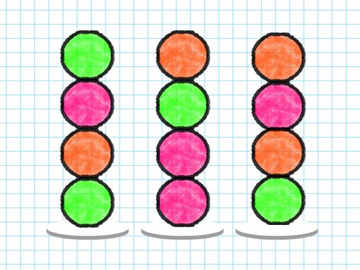 Ball Sort Paper Note - browser game screenshot