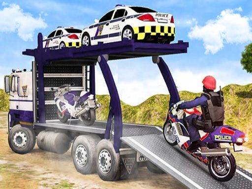 Offroad Police Cargo Transport - browser game screenshot