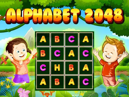 Alphabet 2048 - browser game screenshot