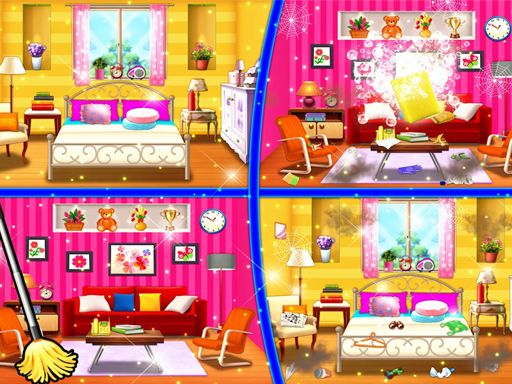 Sweet Home Cleaning : - browser game screenshot