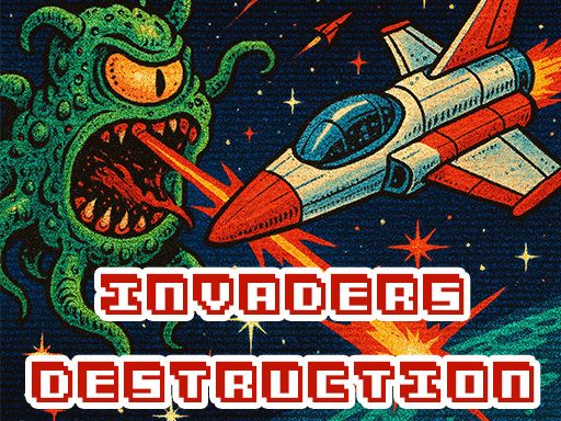 Invaders Destruction - browser game screenshot
