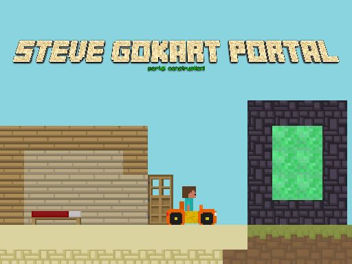 Steve Go kart Portal - browser game screenshot