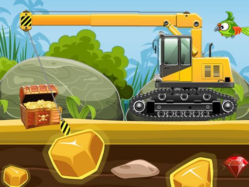Gold Truck Crane - browser game screenshot