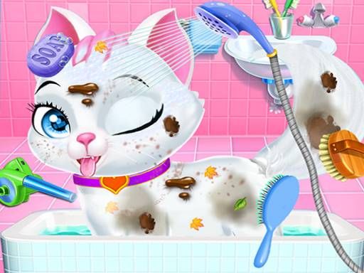 Pet Vet Care Wash Feed Animals - Animal Doctor Fun - browser game screenshot