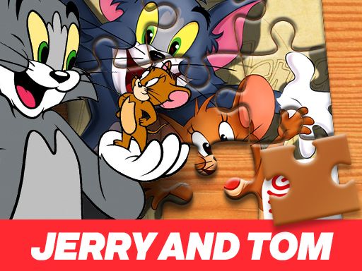 Jerry and Tom Jigsaw Puzzle Jerry and Tom Jigsaw Puzzle - browser game screenshot