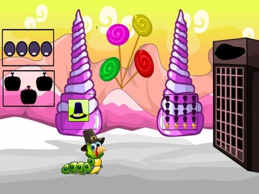 Thanksgiving Caterpillar Escape - browser game screenshot