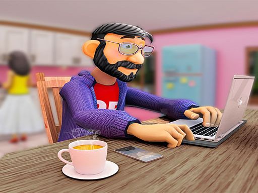Virtual Work online From Home Simulator - browser game screenshot