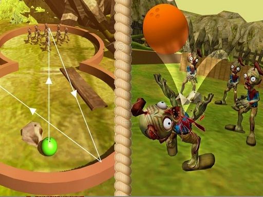 Bowling Zombie Hit - browser game screenshot