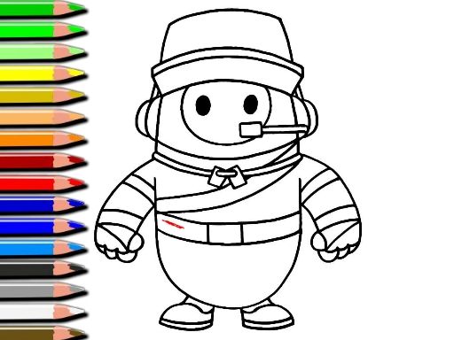 Fall Guys Halloween Coloring Bok - browser game screenshot