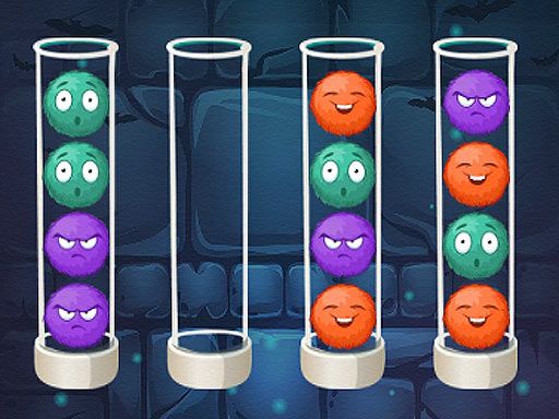 Fluffy Balls - Sorting Fluffy Balls - Sorting - browser game screenshot