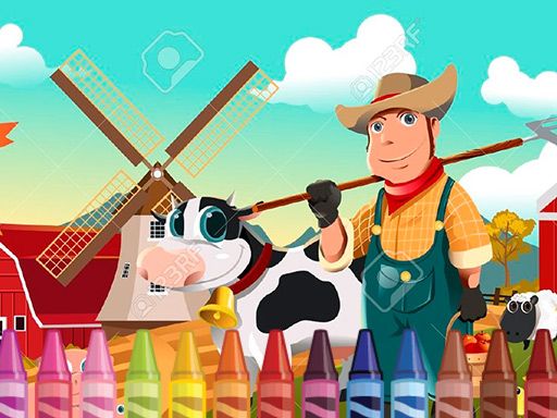 Farm Coloring - browser game screenshot